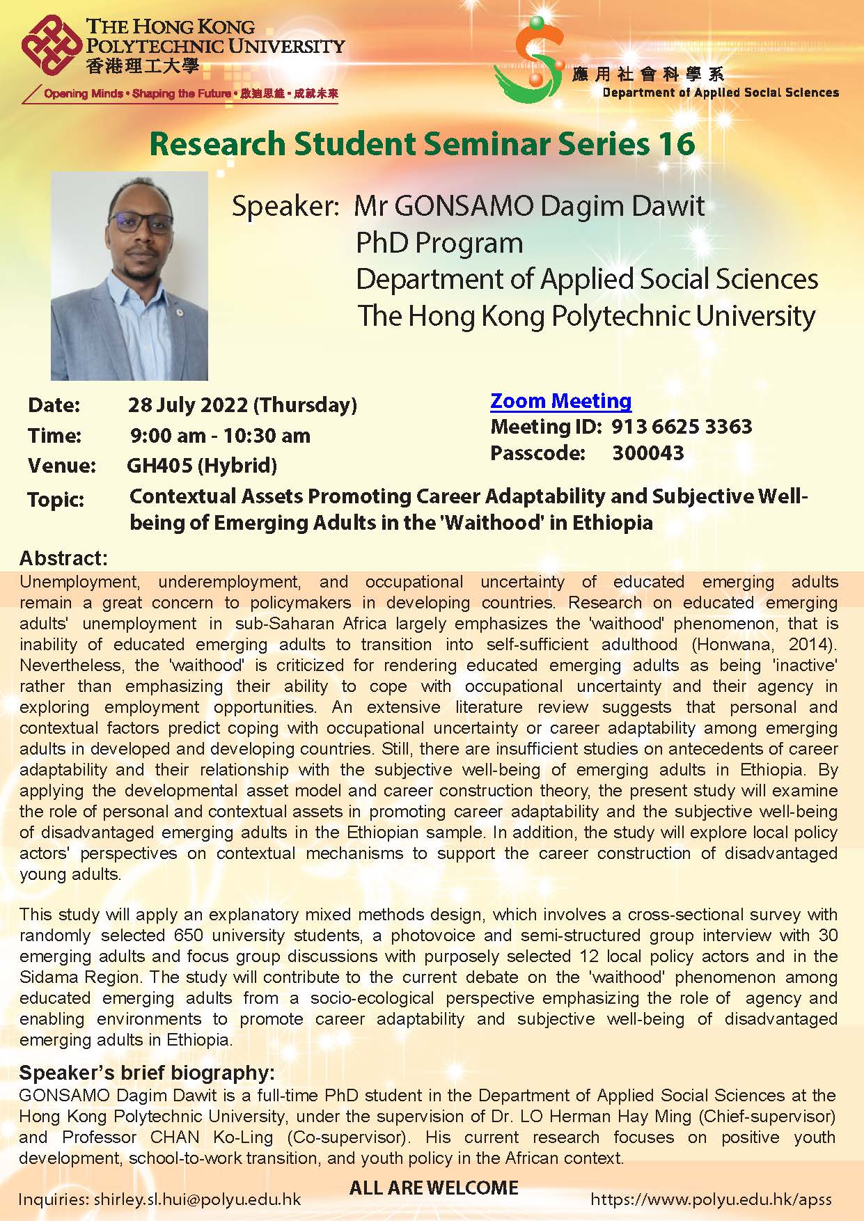 Research Student Seminar_GONSAMO Dagim Dawit